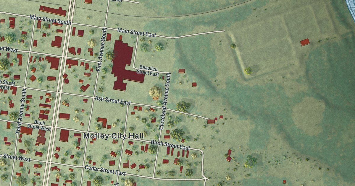 Map of Motley, Minnesota in 2026