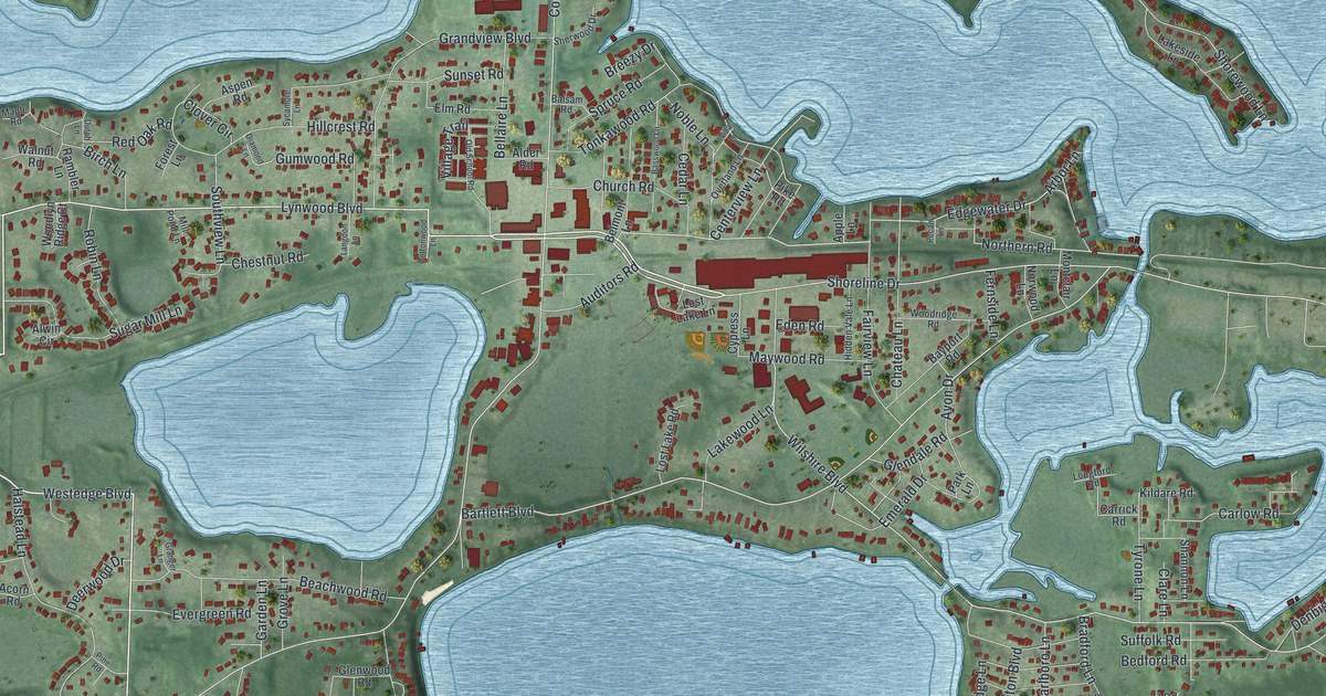 Map of Mound, Minnesota in 2026