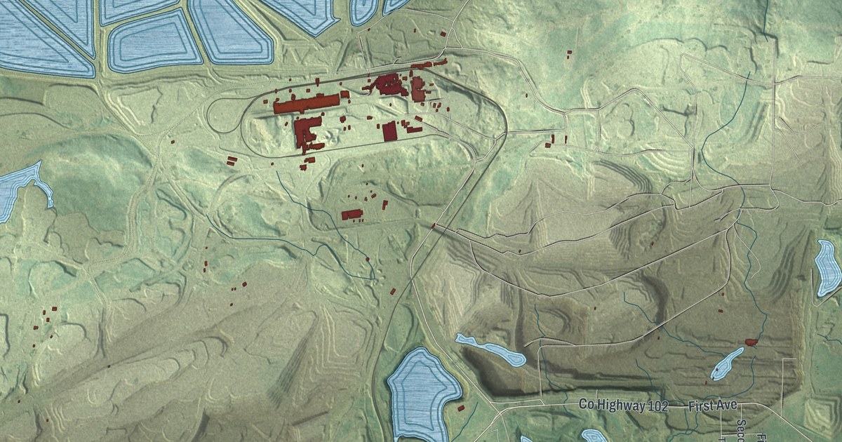Map of Mountain Iron, Minnesota in 2026