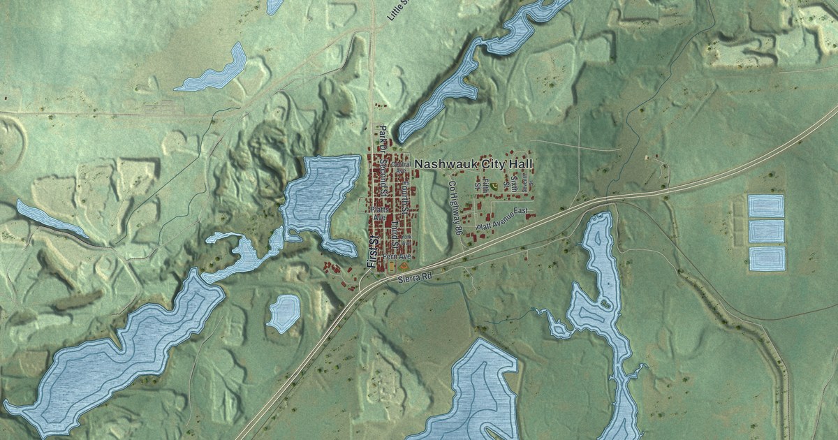 Map of Nashwauk, Minnesota in 2026