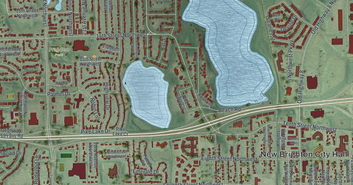 Map of New Brighton, Minnesota in 2026