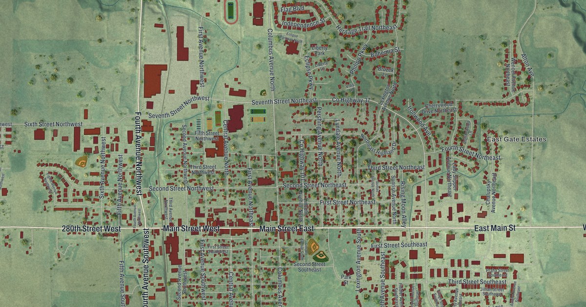 Map of New Prague, Minnesota in 2026