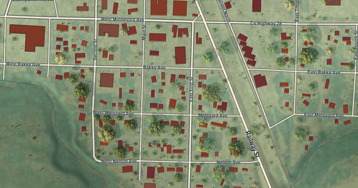 Map of Newfolden, Minnesota in 2026