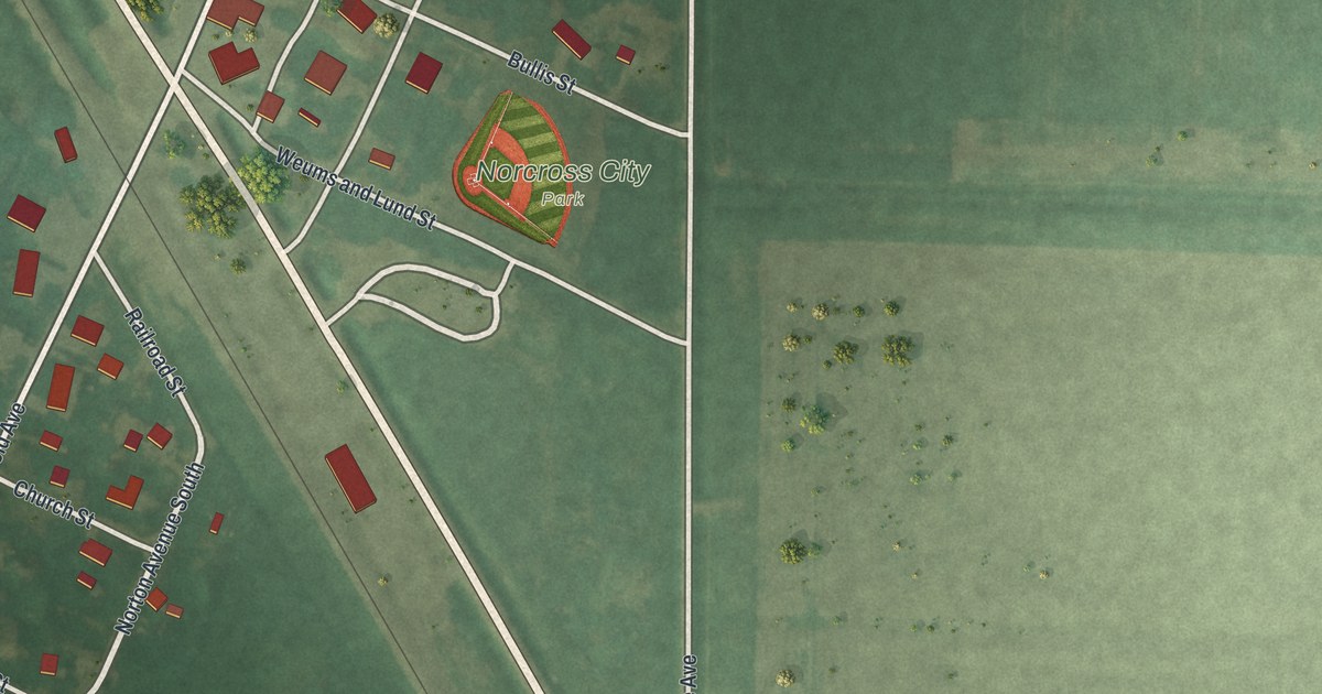 Map of Norcross, Minnesota in 2026