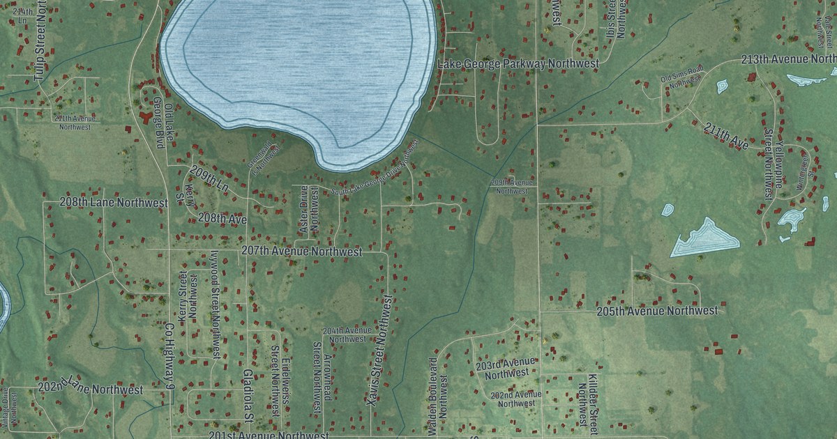 Map of Oak Grove, Minnesota in 2026