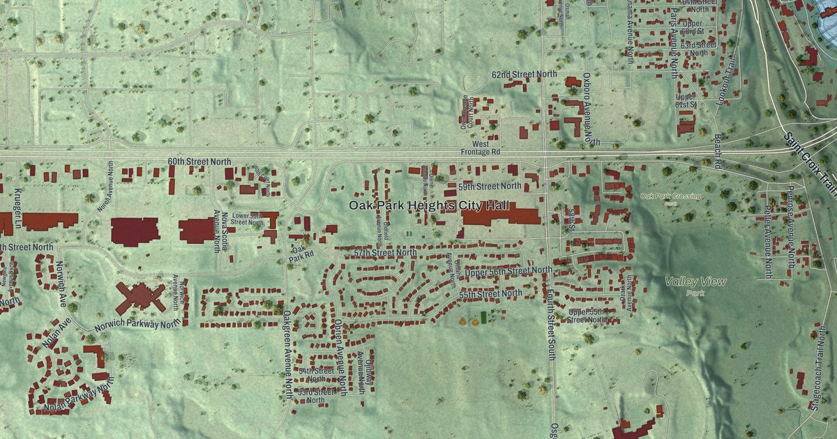 Map of Oak Park Heights, Minnesota in 2026