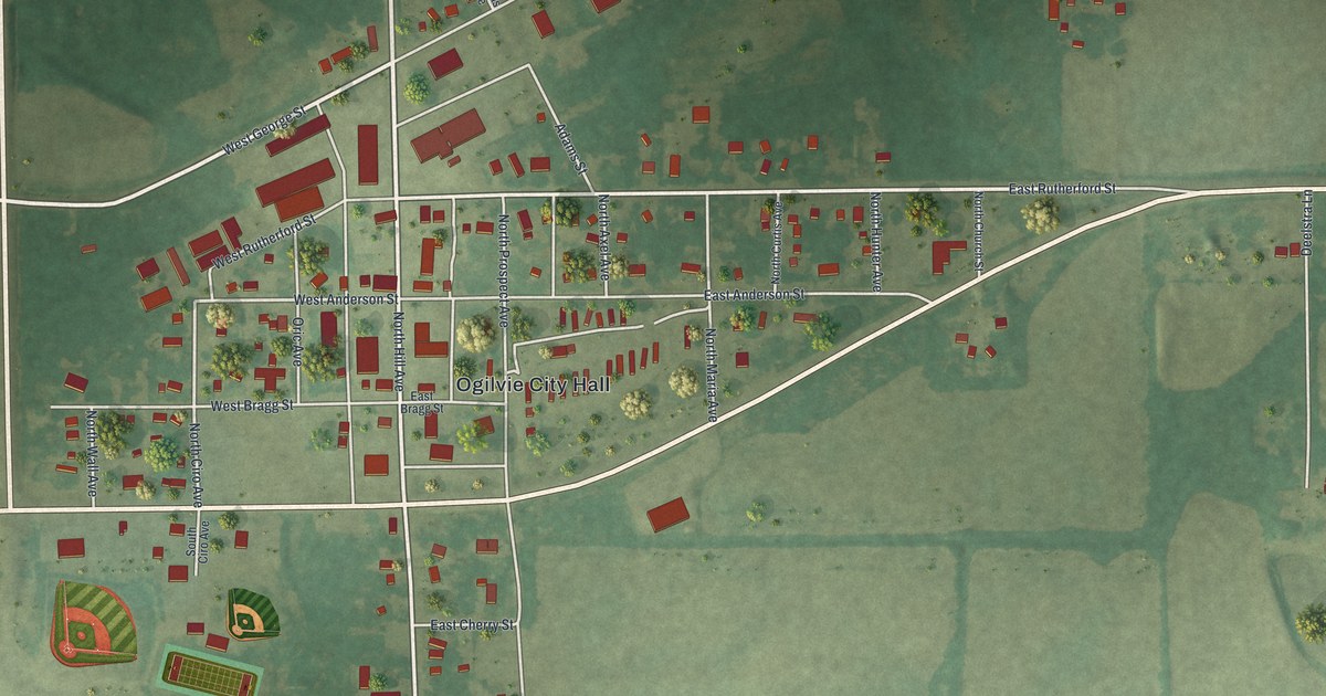 Map of Ogilvie, Minnesota in 2026