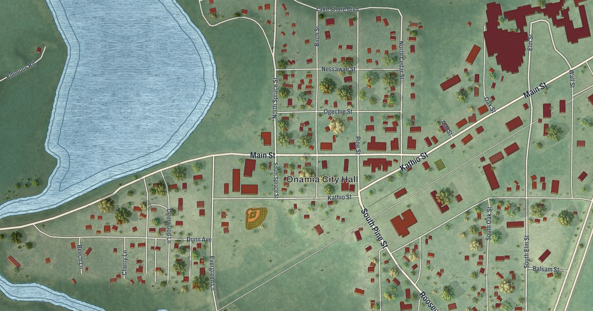 Map of Onamia, Minnesota in 2026
