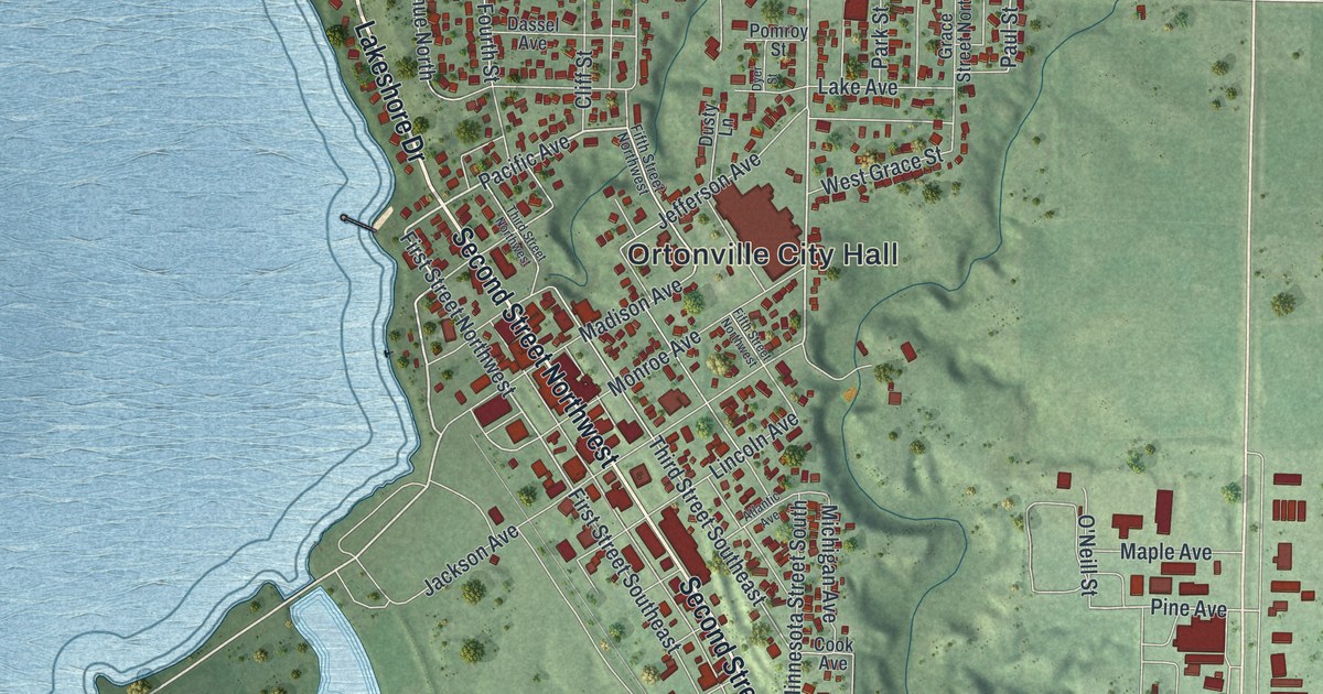 Map of Ortonville, Minnesota in 2026