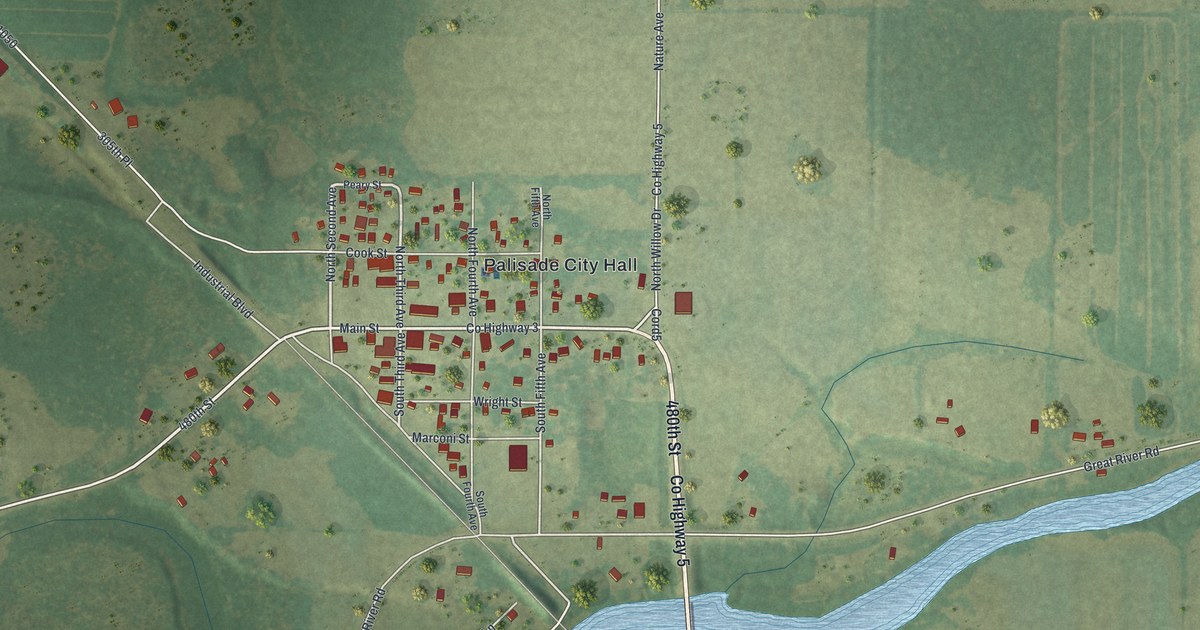 Map of Palisade, Minnesota in 2026