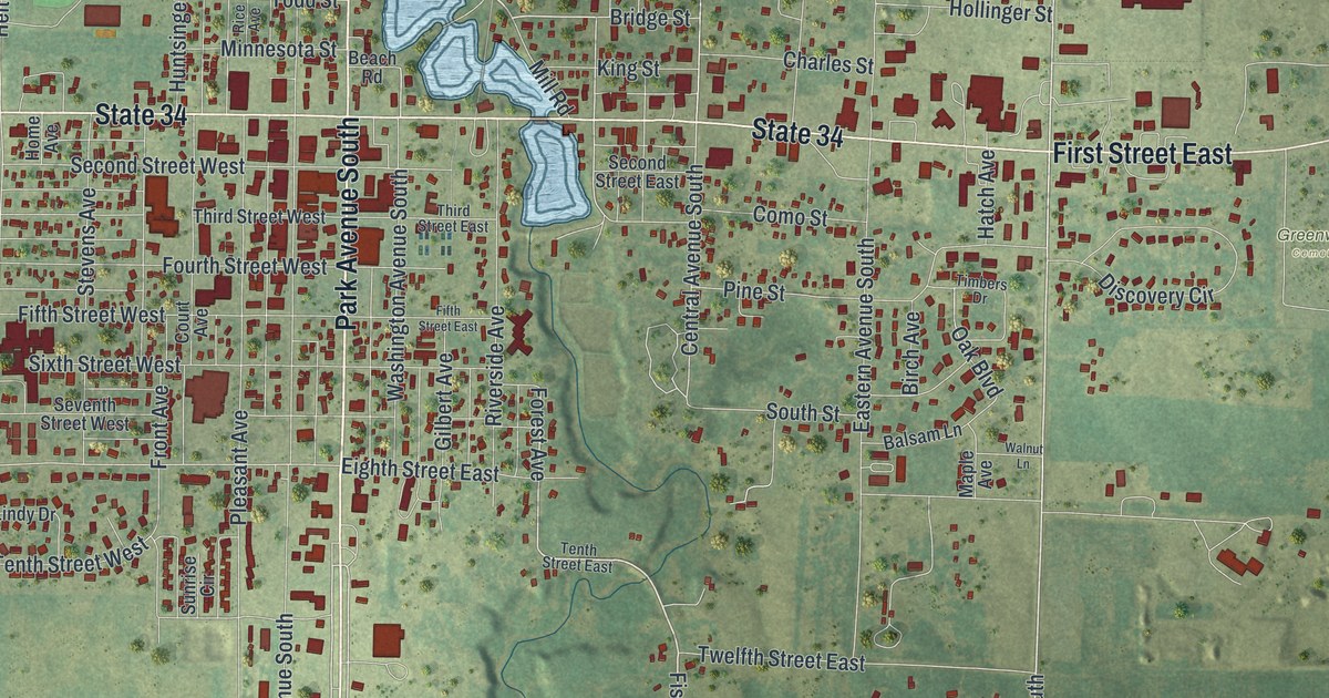 Map of Park Rapids, Minnesota in 2026