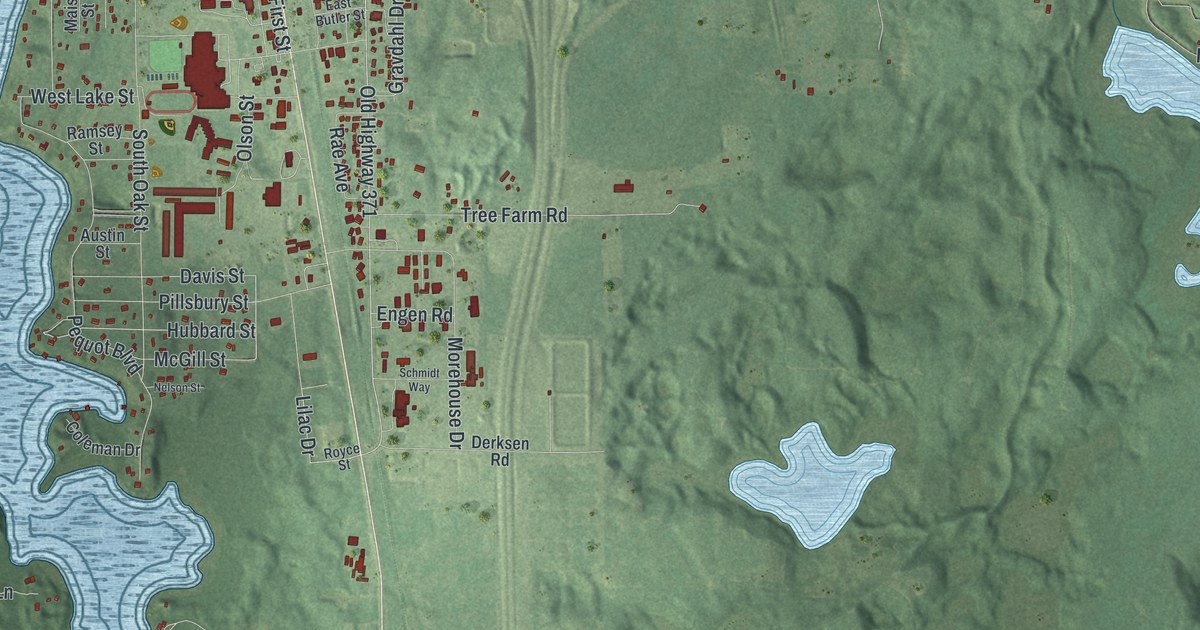 Map of Pequot Lakes, Minnesota in 2026