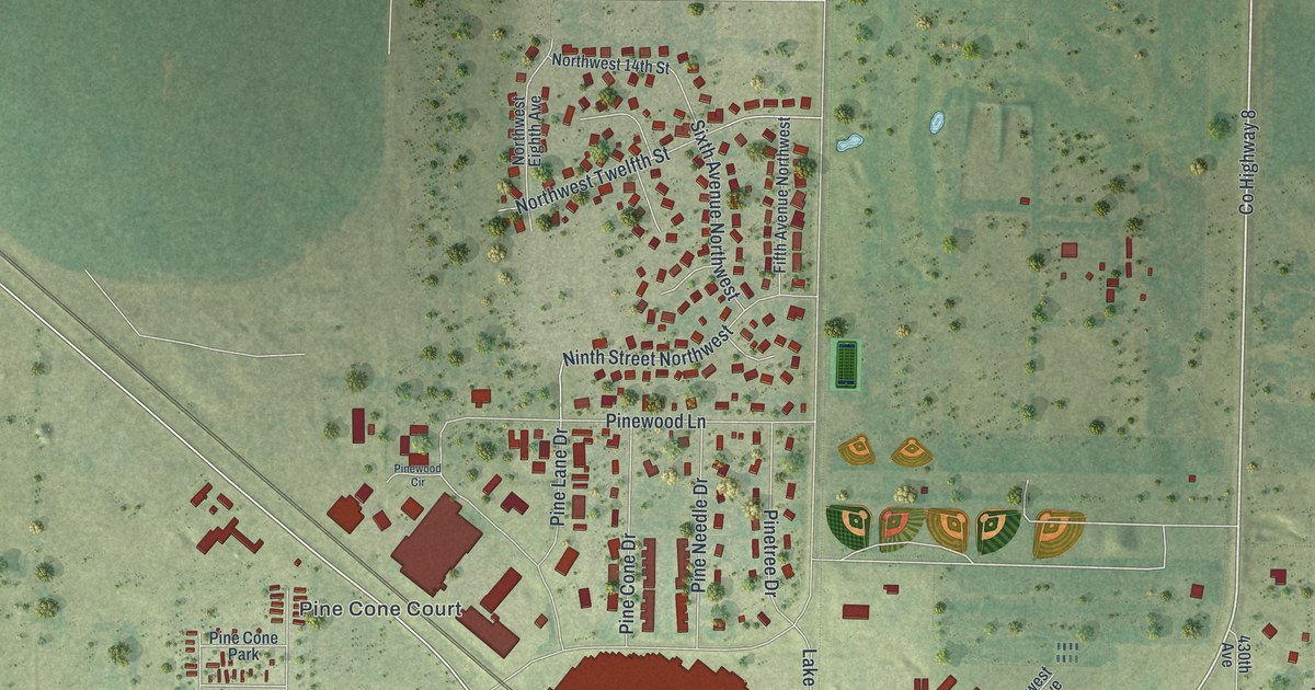 Map of Perham, Minnesota in 2026