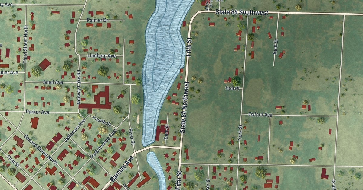 Map of Pine River, Minnesota in 2026