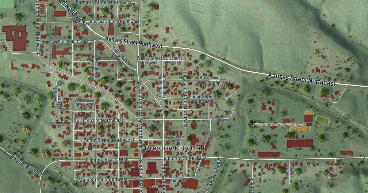 Map of Preston, Minnesota in 2026