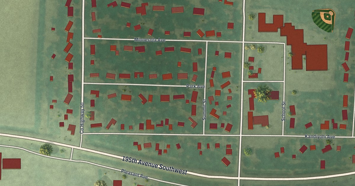 Map of Prinsburg, Minnesota in 2026