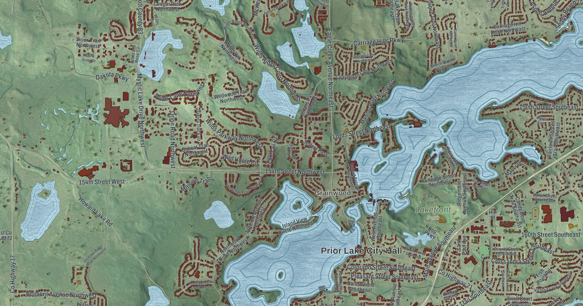 Map of Prior Lake, Minnesota in 2026