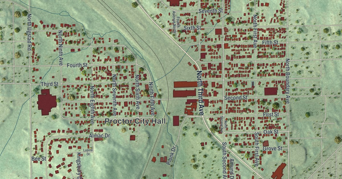 Map of Proctor, Minnesota in 2026