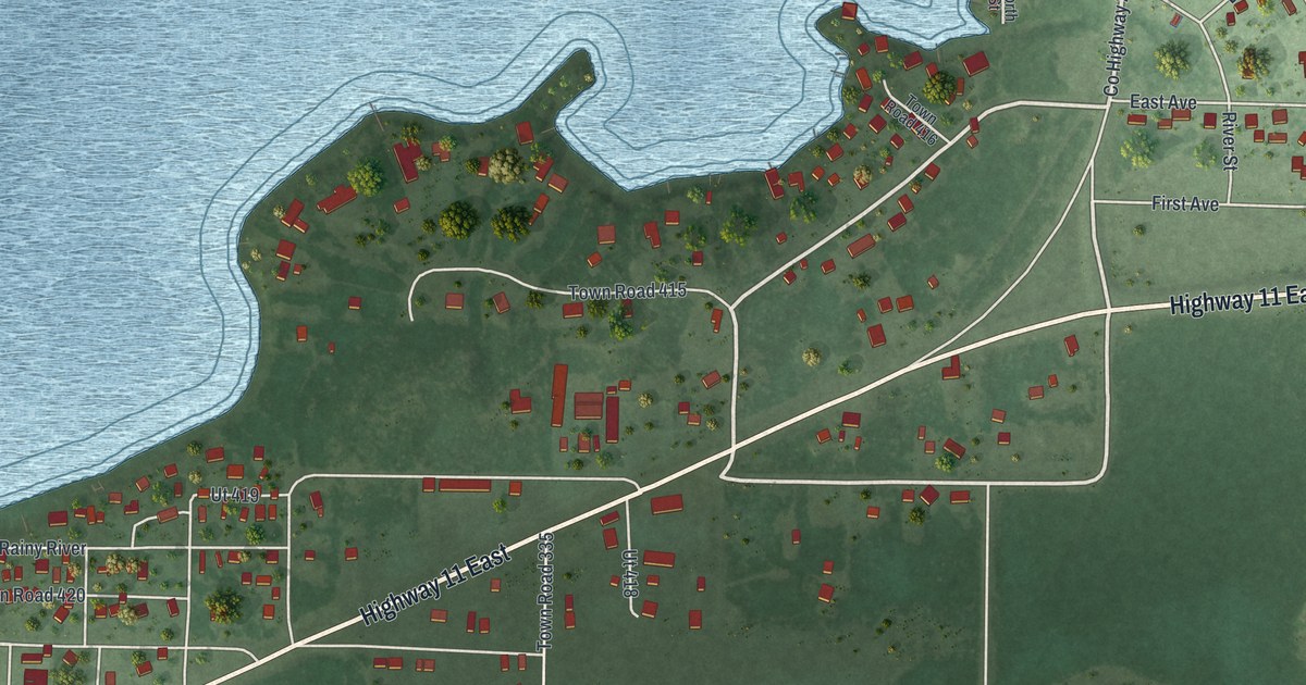 Map of Ranier, Minnesota in 2026