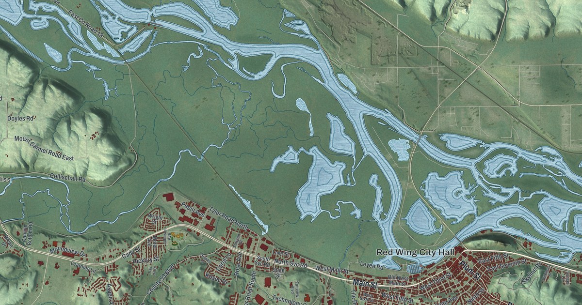 Map of Red Wing, Minnesota in 2026