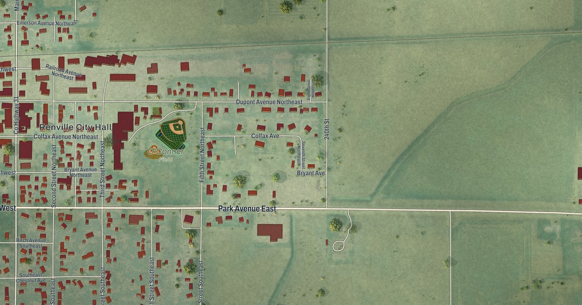 Map of Renville, Minnesota in 2026