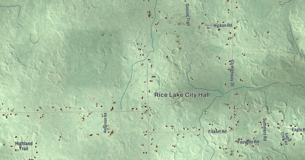 Map of Rice Lake, Minnesota in 2026