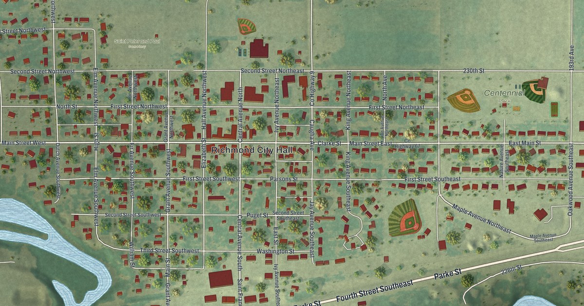 Map of Richmond, Minnesota in 2026