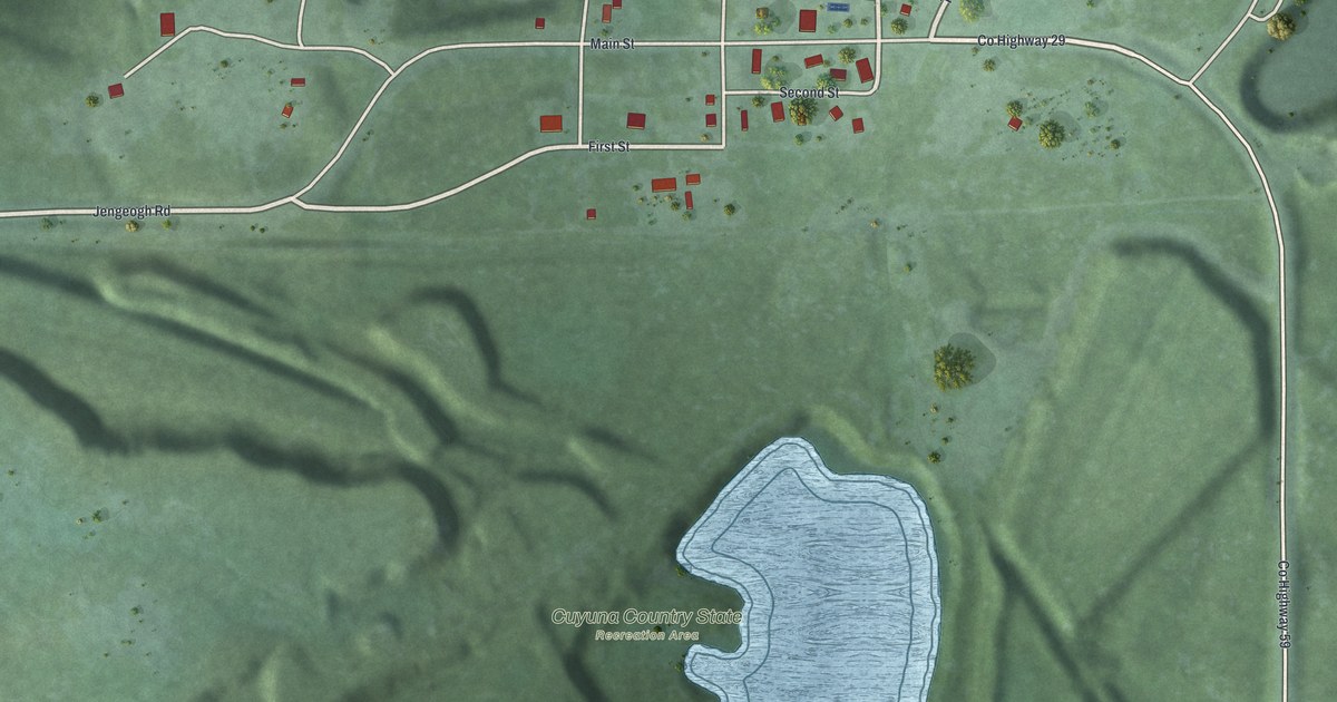 Map of Riverton, Minnesota in 2026