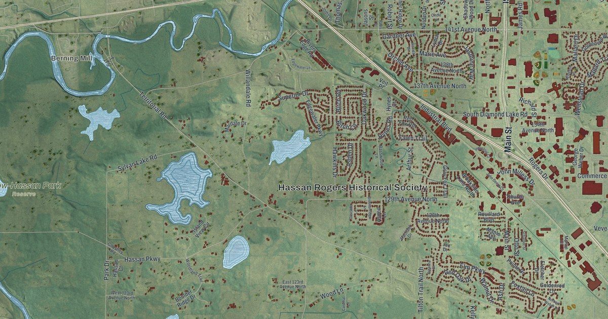 Map of Rogers, Minnesota in 2026
