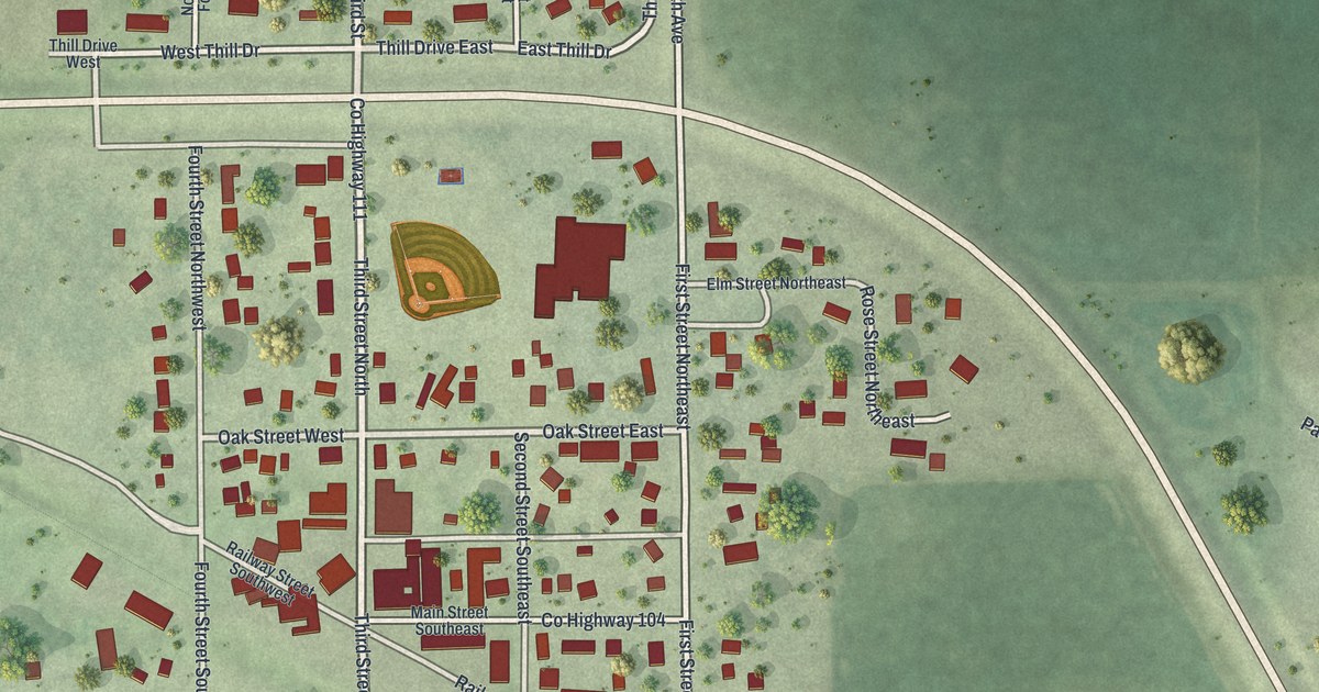 Map of Rose Creek, Minnesota in 2026