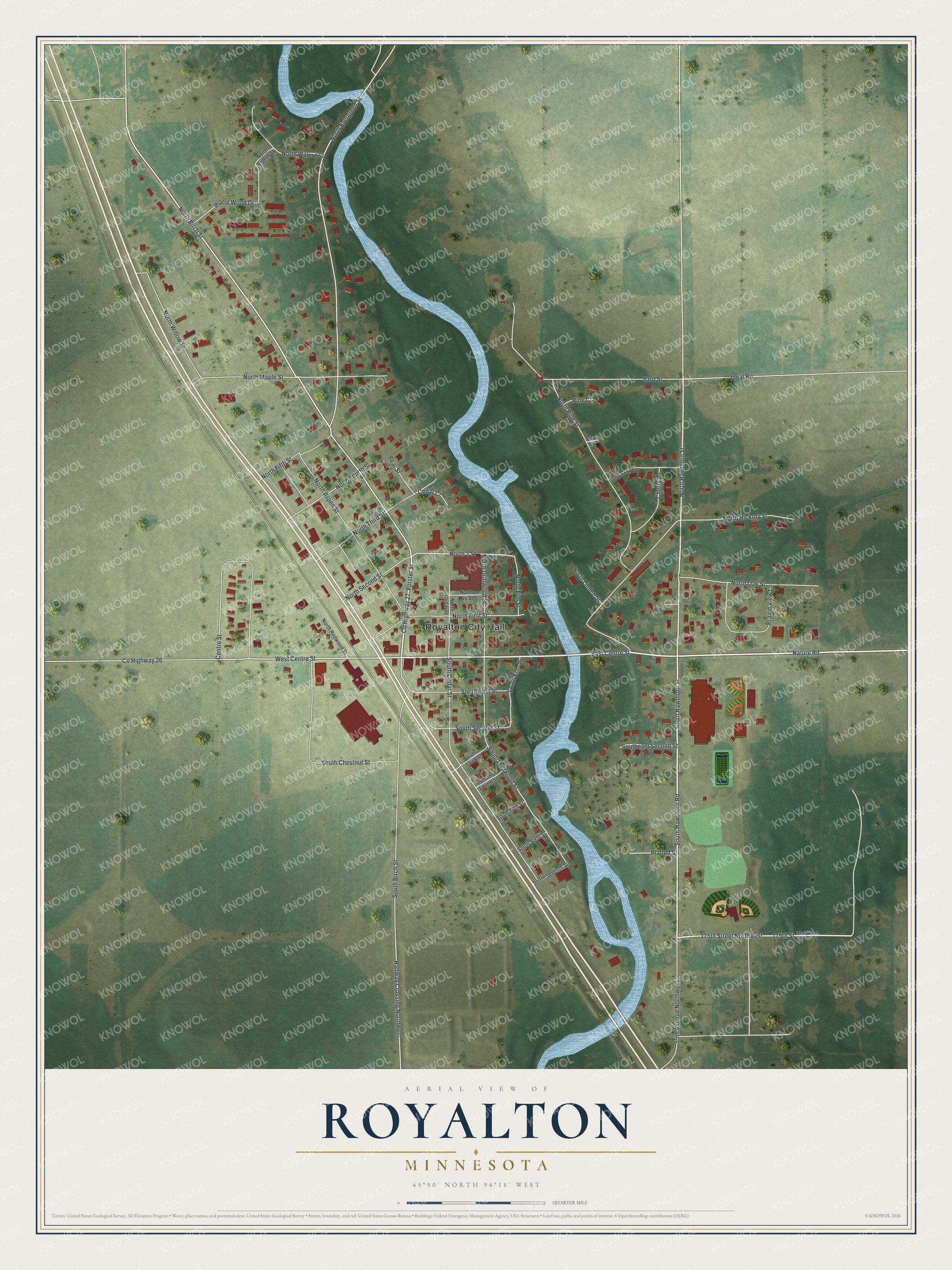 Watermarked full-map preview of Royalton, Minnesota