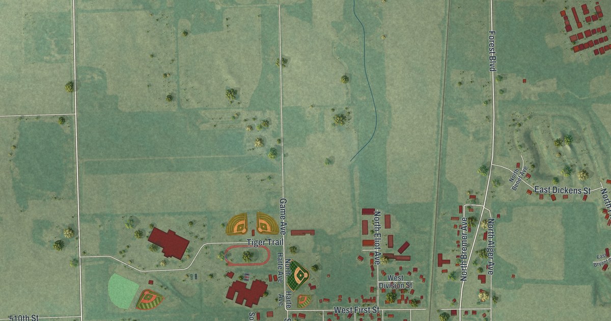 Map of Rush City, Minnesota in 2026