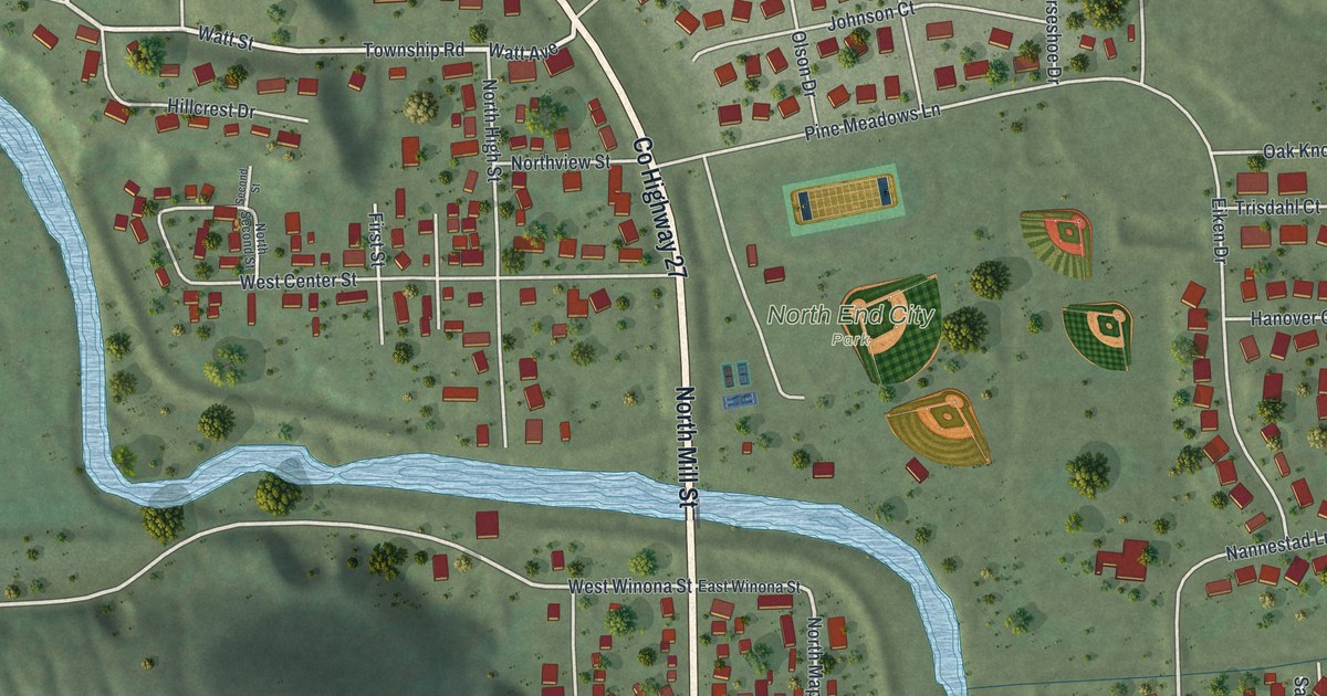 Map of Rushford, Minnesota in 2026