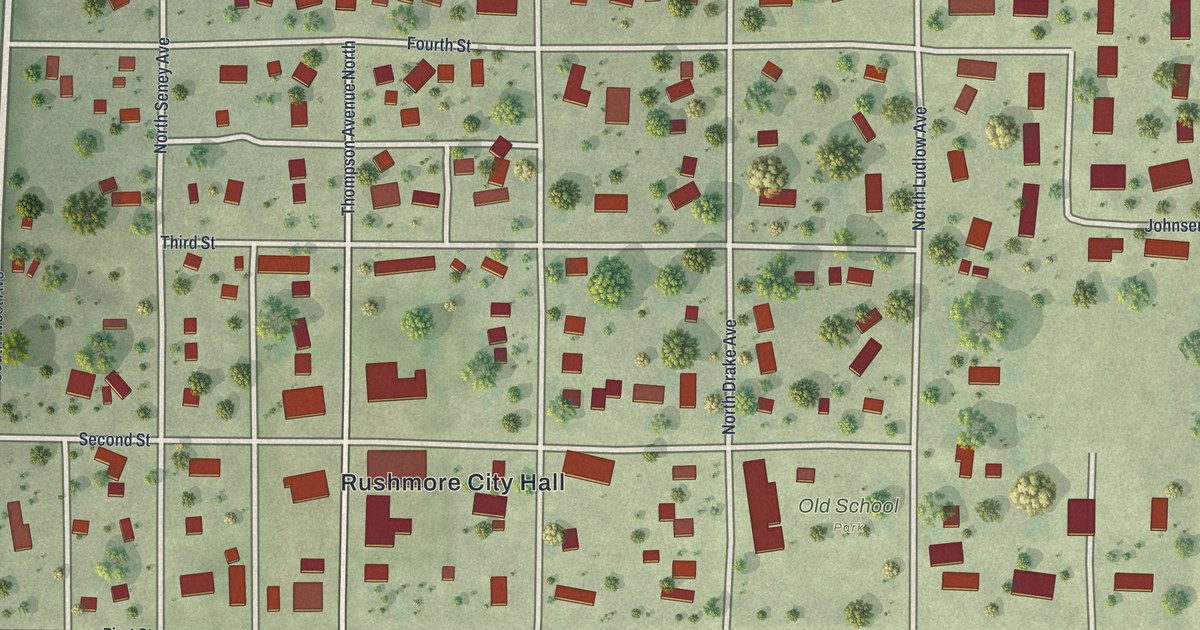 Map of Rushmore, Minnesota in 2026