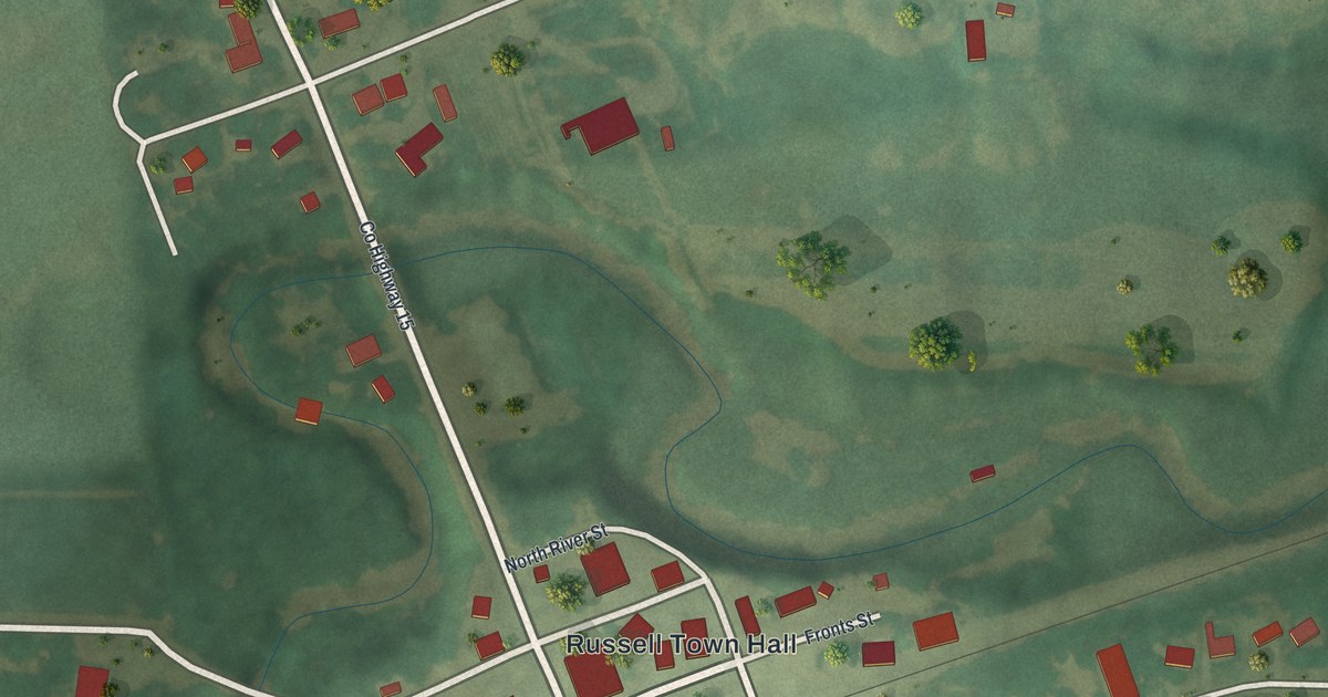 Map of Russell, Minnesota in 2026