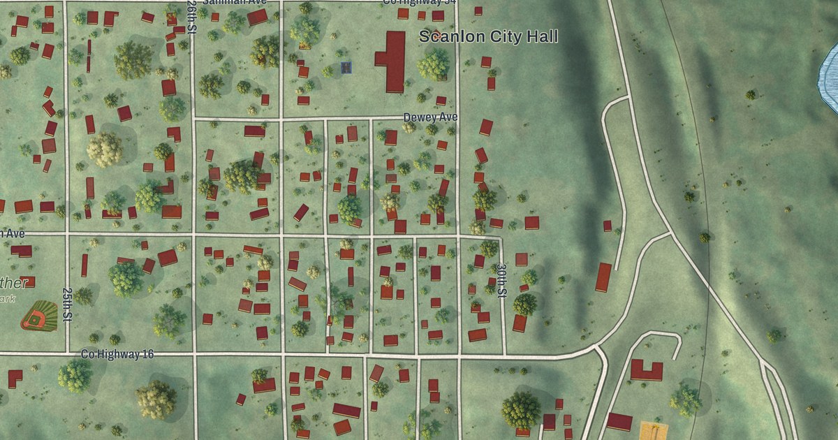 Map of Scanlon, Minnesota in 2026