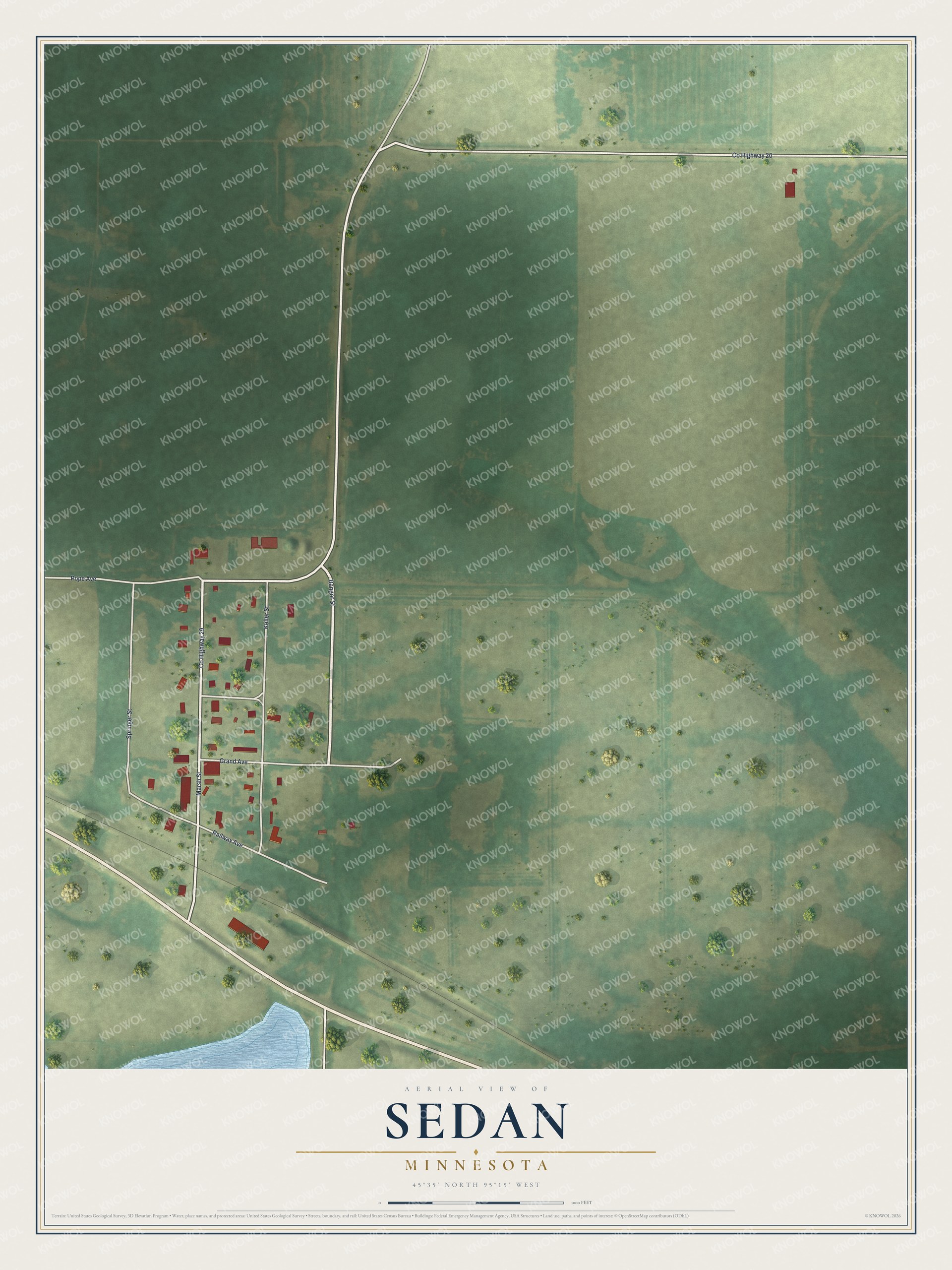 Watermarked full-map preview of Sedan, Minnesota
