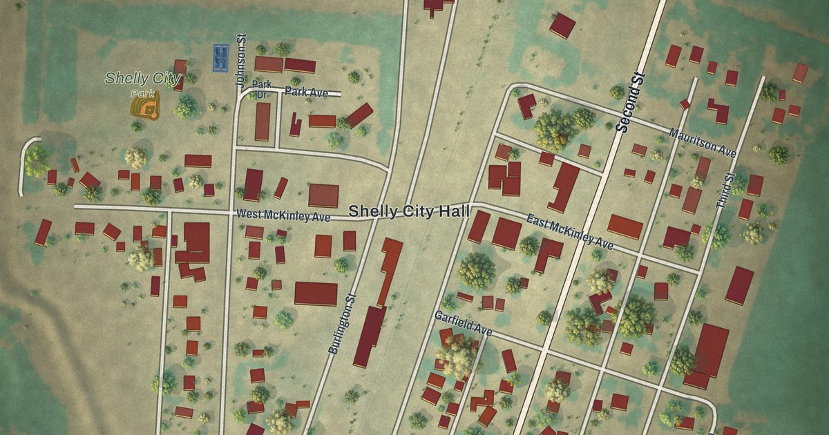 Map of Shelly, Minnesota in 2026