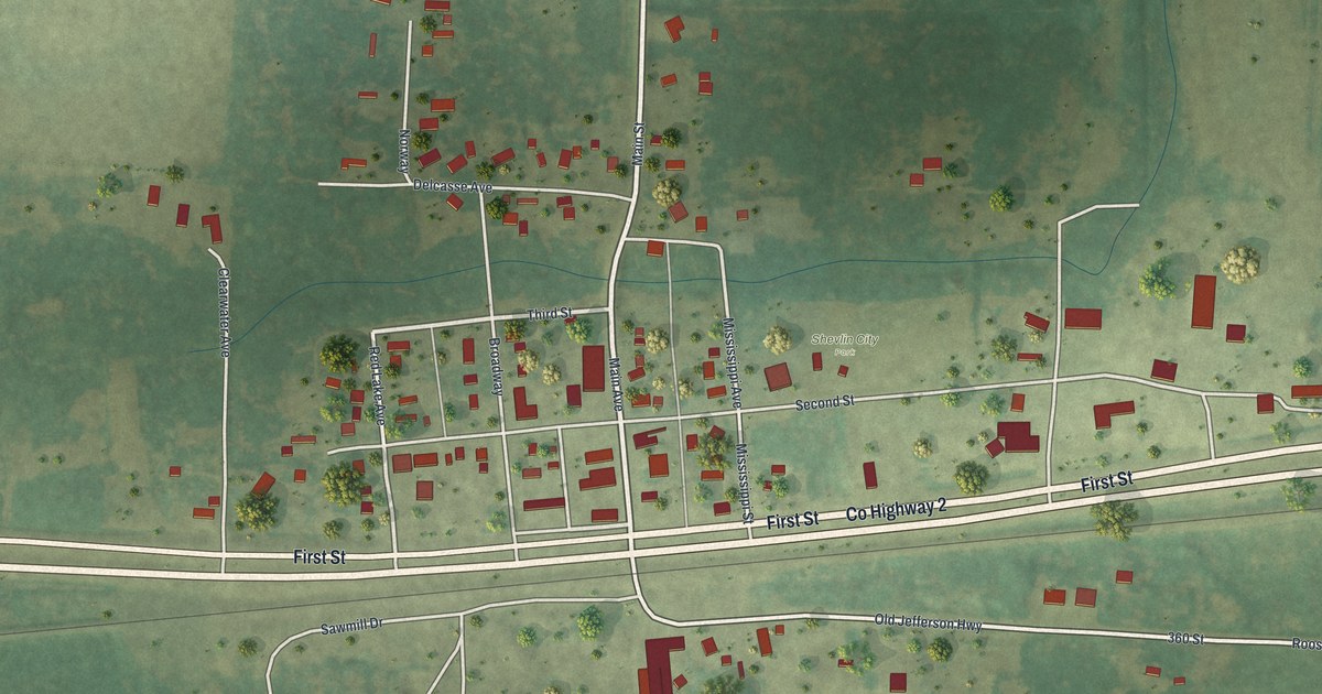 Map of Shevlin, Minnesota in 2026