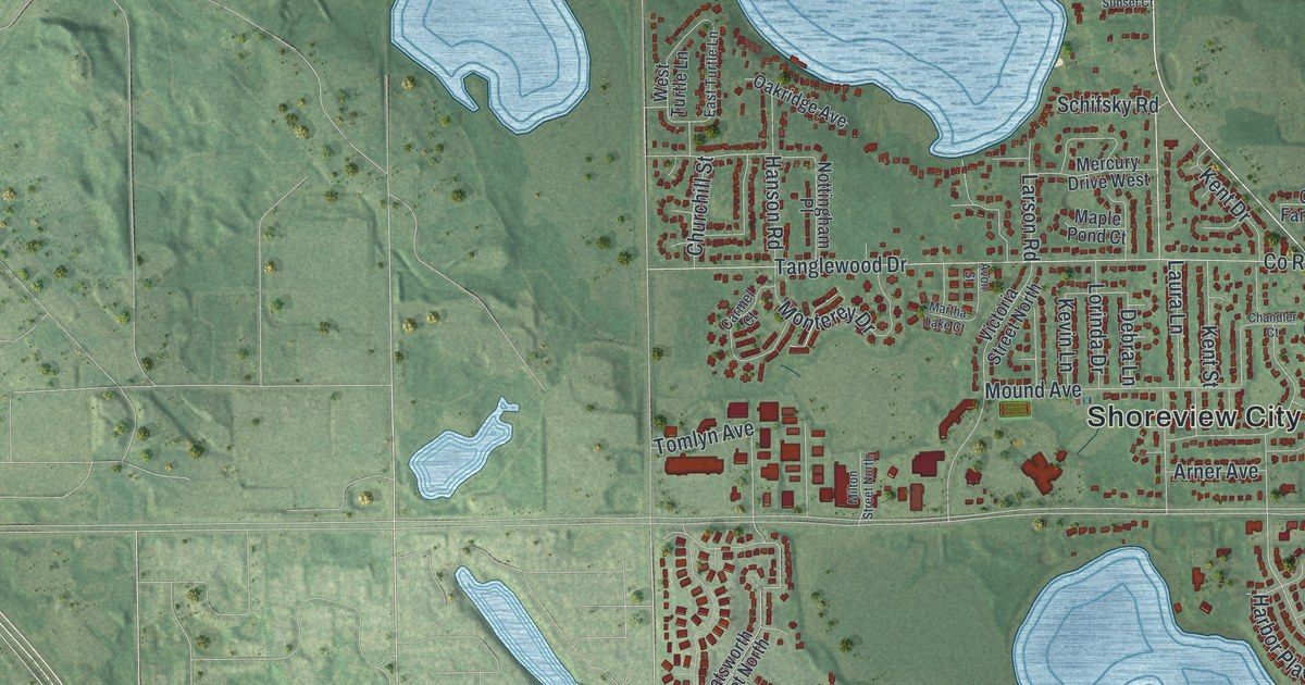 Map of Shoreview, Minnesota in 2026