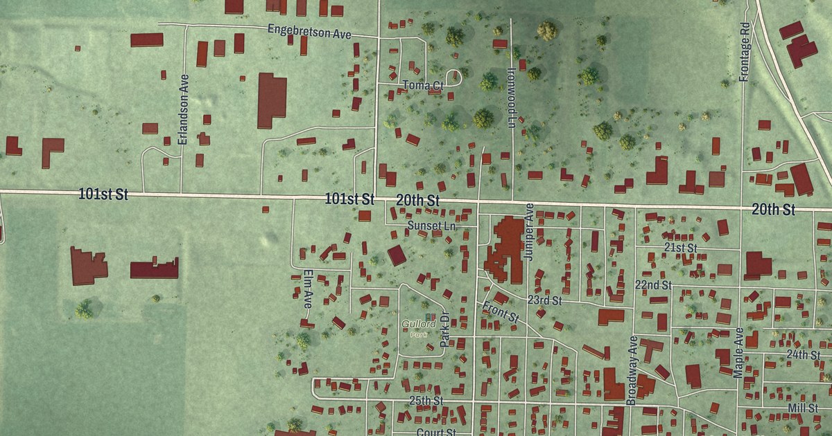 Map of Slayton, Minnesota in 2026