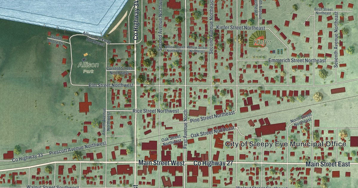 Map of Sleepy Eye, Minnesota in 2026