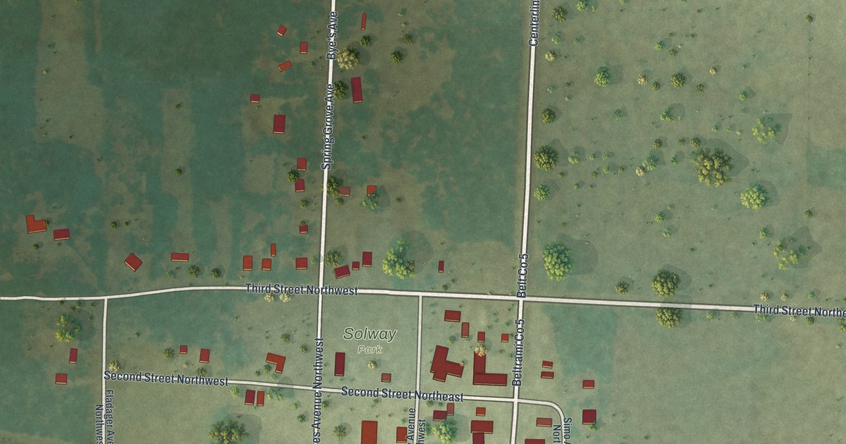 Map of Solway, Minnesota in 2026
