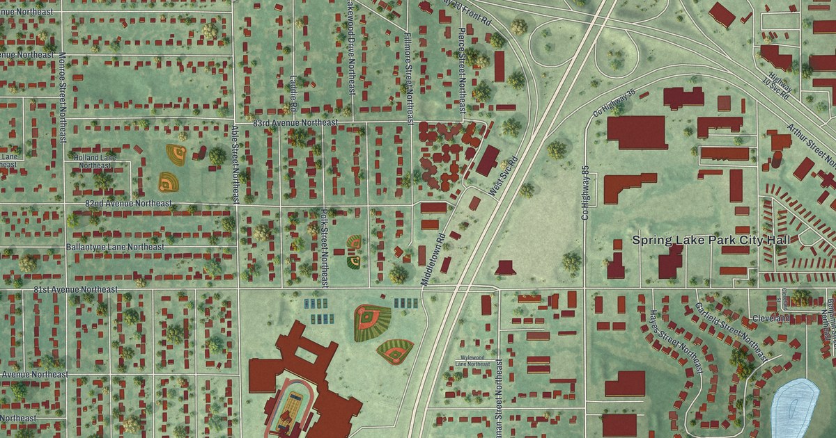 Map of Spring Lake Park, Minnesota in 2026