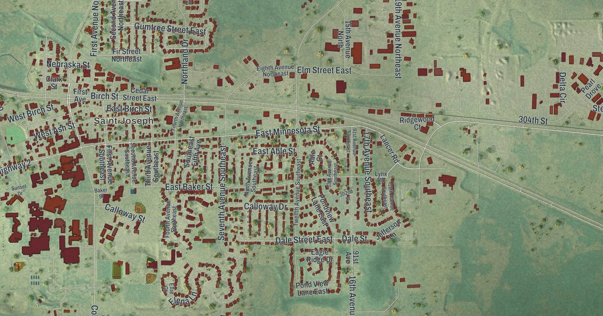 Map of St. Joseph, Minnesota in 2026
