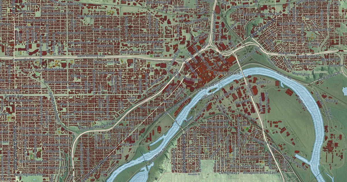 Map of St. Paul, Minnesota in 2026