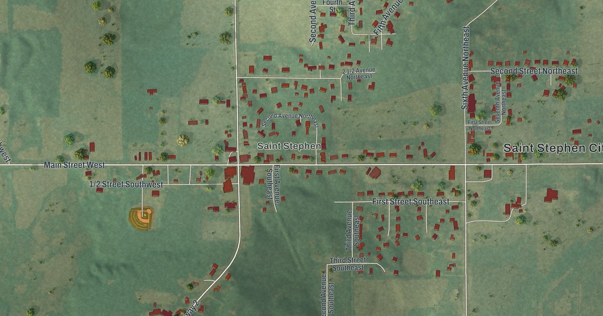 Map of St. Stephen, Minnesota in 2026