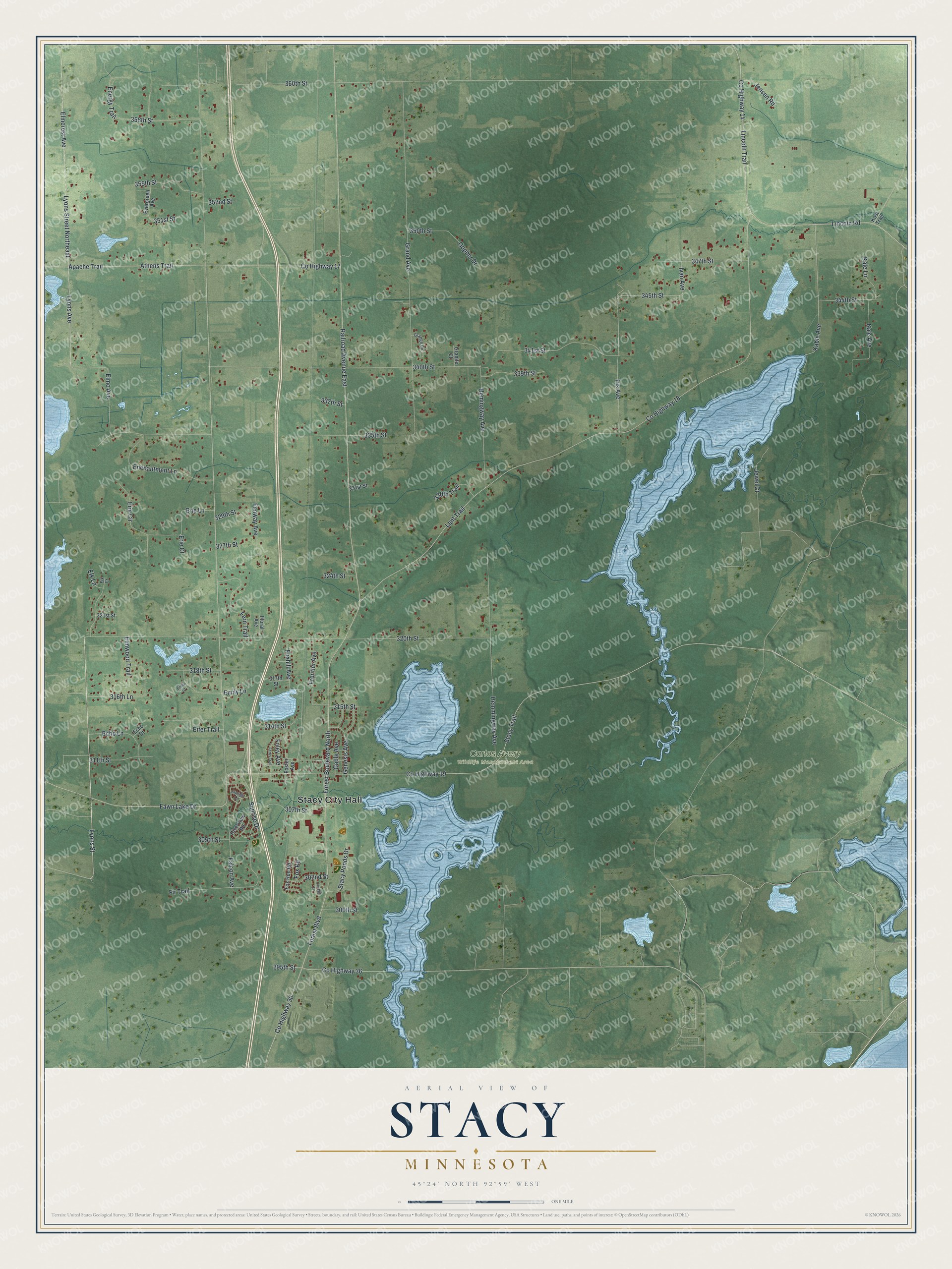 Watermarked full-map preview of Stacy, Minnesota