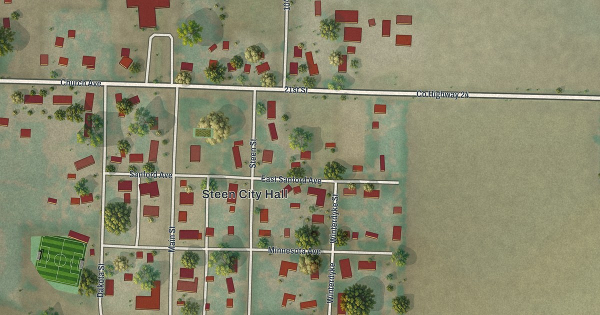 Map of Steen, Minnesota in 2026