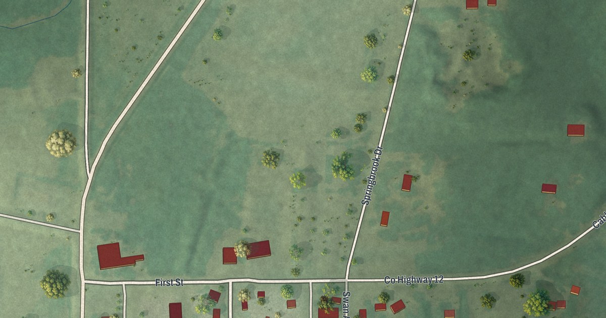 Map of Swanville, Minnesota in 2026